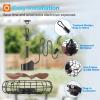 image:imageaddlon 20 Inch Outdoor Ceiling Fan with Light for Patio IP65 Waterproof Plug in Caged Hanging Fan Remote Control 3 CCT 6 Speeds Reversible Outdoor Fan for Gazebo Pergola PorchBlack