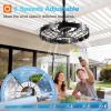image:imageaddlon 20 Inch Outdoor Ceiling Fan with Light for Patio IP65 Waterproof Plug in Caged Hanging Fan Remote Control 3 CCT 6 Speeds Reversible Outdoor Fan for Gazebo Pergola PorchMatte Black  Without Light