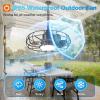 image:imageaddlon 20 Inch Outdoor Ceiling Fan with Light for Patio IP65 Waterproof Plug in Caged Hanging Fan Remote Control 3 CCT 6 Speeds Reversible Outdoor Fan for Gazebo Pergola PorchBlack