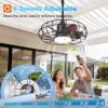 image:imageaddlon 20 Inch Outdoor Ceiling Fan with Light for Patio IP65 Waterproof Plug in Caged Hanging Fan Remote Control 3 CCT 6 Speeds Reversible Outdoor Fan for Gazebo Pergola PorchBlack
