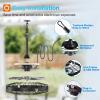 image:imageaddlon 20 Inch Outdoor Ceiling Fan with Light for Patio IP65 Waterproof Plug in Caged Hanging Fan Remote Control 3 CCT 6 Speeds Reversible Outdoor Fan for Gazebo Pergola PorchMatte Black  With Light