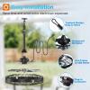 image:imageaddlon 20 Inch Outdoor Ceiling Fan with Light for Patio IP65 Waterproof Plug in Caged Hanging Fan Remote Control 3 CCT 6 Speeds Reversible Outdoor Fan for Gazebo Pergola PorchMatte Black  Without Light