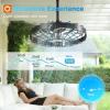 image:imageaddlon 20 Inch Outdoor Ceiling Fan with Light for Patio IP65 Waterproof Plug in Caged Hanging Fan Remote Control 3 CCT 6 Speeds Reversible Outdoor Fan for Gazebo Pergola PorchMatte Black  Without Light