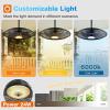 image:imageaddlon Outdoor Ceiling Fan with Light for Patios 20 IP65 Waterproof Gazebo Fan RemoteampAPP Control 6 Speeds 3CCT Dimmable Plug in Ceiling Fan with Hook Hanging Caged Fan for Pergola Porch Canopy24 inch With Light