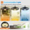 image:imageaddlon Outdoor Ceiling Fan with Light for Patios 20 IP65 Waterproof Gazebo Fan RemoteampAPP Control 6 Speeds 3CCT Dimmable Plug in Ceiling Fan with Hook Hanging Caged Fan for Pergola Porch Canopy20 inch With Light