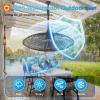 image:imageaddlon Outdoor Ceiling Fan with Light for Patios 20 IP65 Waterproof Gazebo Fan RemoteampAPP Control 6 Speeds 3CCT Dimmable Plug in Ceiling Fan with Hook Hanging Caged Fan for Pergola Porch Canopy24 inch No Light