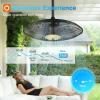 image:imageaddlon Outdoor Ceiling Fan with Light for Patios 20 IP65 Waterproof Gazebo Fan RemoteampAPP Control 6 Speeds 3CCT Dimmable Plug in Ceiling Fan with Hook Hanging Caged Fan for Pergola Porch Canopy24 inch With Light