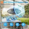 image:imageaddlon Outdoor Ceiling Fan with Light for Patios 20 IP65 Waterproof Gazebo Fan RemoteampAPP Control 6 Speeds 3CCT Dimmable Plug in Ceiling Fan with Hook Hanging Caged Fan for Pergola Porch Canopy20 inch No Light