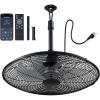 image:imageaddlon Outdoor Ceiling Fan with Light for Patios 20 IP65 Waterproof Gazebo Fan RemoteampAPP Control 6 Speeds 3CCT Dimmable Plug in Ceiling Fan with Hook Hanging Caged Fan for Pergola Porch Canopy24 inch No Light