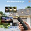 image:imageaddlon 102FT96FT6 Solar String Lights Outdoor Waterproof with USB Port amp Remote Control Solar Patio Lights for Outside Solar Powered with 34 LED Dimmable Bulbs for Porch Garden Deck Halloween486FT15 Sockets