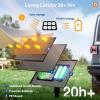 image:imageaddlon 102FT96FT6 Solar String Lights Outdoor Waterproof with USB Port amp Remote Control Solar Patio Lights for Outside Solar Powered with 34 LED Dimmable Bulbs for Porch Garden Deck Halloween966FT32 Sockets