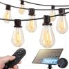 image:imageaddlon 102FT96FT6 Solar String Lights Outdoor Waterproof with USB Port amp Remote Control Solar Patio Lights for Outside Solar Powered with 34 LED Dimmable Bulbs for Porch Garden Deck Halloween1926FT64 Sockets