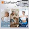 image:imageaddlon Ceiling Fans with Lights and Remote 24 Low Profile Ceiling Fans 30006000K Dimmable Modern Flush Mount LED Fan Light Fandelier Ceiling Fan for Bedroom Kitchen Living Room BlackBlack  Crystal