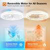 image:imageaddlon Ceiling Fans with Lights and Remote 24 Low Profile Ceiling Fans 30006000K Dimmable Modern Flush Mount LED Fan Light Fandelier Ceiling Fan for Bedroom Kitchen Living Room WhiteWhite