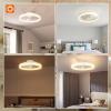 image:imageaddlon Ceiling Fans with Lights and Remote 24 Low Profile Ceiling Fans 30006000K Dimmable Modern Flush Mount LED Fan Light Fandelier Ceiling Fan for Bedroom Kitchen Living Room WhiteWhite