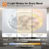 image:imageaddlon Ceiling Fans with Lights and Remote 24 Low Profile Ceiling Fans 30006000K Dimmable Modern Flush Mount LED Fan Light Fandelier Ceiling Fan for Bedroom Kitchen Living Room BlackWhite  Crystal