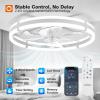 image:imageaddlon Ceiling Fans with Lights and Remote 24 Low Profile Ceiling Fans 30006000K Dimmable Modern Flush Mount LED Fan Light Fandelier Ceiling Fan for Bedroom Kitchen Living Room WhiteWhite