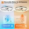 image:imageaddlon Ceiling Fans with Lights and Remote 24 Low Profile Ceiling Fans 30006000K Dimmable Modern Flush Mount LED Fan Light Fandelier Ceiling Fan for Bedroom Kitchen Living Room WhiteBlack