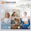 image:imageaddlon Ceiling Fans with Lights and Remote 24 Low Profile Ceiling Fans 30006000K Dimmable Modern Flush Mount LED Fan Light Fandelier Ceiling Fan for Bedroom Kitchen Living Room BlackWhite  Crystal