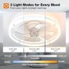image:imageaddlon Ceiling Fans with Lights and Remote 24 Low Profile Ceiling Fans 30006000K Dimmable Modern Flush Mount LED Fan Light Fandelier Ceiling Fan for Bedroom Kitchen Living Room WhiteWhite