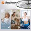 image:imageaddlon Ceiling Fans with Lights and Remote 24 Low Profile Ceiling Fans 30006000K Dimmable Modern Flush Mount LED Fan Light Fandelier Ceiling Fan for Bedroom Kitchen Living Room WhiteBlack  Striped