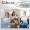 image:imageaddlon Ceiling Fans with Lights and Remote 24 Low Profile Ceiling Fans 30006000K Dimmable Modern Flush Mount LED Fan Light Fandelier Ceiling Fan for Bedroom Kitchen Living Room WhiteWhite  Striped