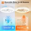 image:imageaddlon Ceiling Fans with Lights and Remote 24 Low Profile Ceiling Fans 30006000K Dimmable Modern Flush Mount LED Fan Light Fandelier Ceiling Fan for Bedroom Kitchen Living Room WhiteWhite