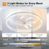 image:imageaddlon Ceiling Fans with Lights and Remote 24 Low Profile Ceiling Fans 30006000K Dimmable Modern Flush Mount LED Fan Light Fandelier Ceiling Fan for Bedroom Kitchen Living Room BlackWhite  Starry