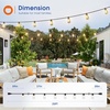 image:imageaddlon 100FT LED Outdoor String Lights with APP Control Waterproof Patio Lights with Shatterproof ST38 Bulbs Dimmable Outside Hanging Light Connectable for Porch Backyard Bristo Garden25FT8 Sockets