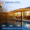 image:imageaddlon 100FT LED Outdoor String Lights with APP Control Waterproof Patio Lights with Shatterproof ST38 Bulbs Dimmable Outside Hanging Light Connectable for Porch Backyard Bristo Garden25FT8 Sockets
