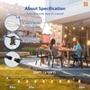 image:imageaddlon 100FT LED Outdoor String Lights with APP Control Waterproof Patio Lights with Shatterproof ST38 Bulbs Dimmable Outside Hanging Light Connectable for Porch Backyard Bristo Garden200FT60 Sockets