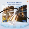 image:imageaddlon 100FT LED Outdoor String Lights with APP Control Waterproof Patio Lights with Shatterproof ST38 Bulbs Dimmable Outside Hanging Light Connectable for Porch Backyard Bristo Garden100FT30 Sockets