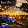 image:imageaddlon 196FT Outdoor String Lights for Outside with APP Control Waterproof Patio Lights with Plastic ST38 LED Edison Bulbs Outdoor Lighting Extra Long for Backyard Bistro Porch Garden Pergola Party198FT