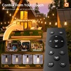 image:imageaddlon 196FT Outdoor String Lights for Outside with APP Control Waterproof Patio Lights with Plastic ST38 LED Edison Bulbs Outdoor Lighting Extra Long for Backyard Bistro Porch Garden Pergola Party200FT100 Sockets