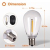 image:imageaddlon LED Replacement Bulbs 1W S14 4 Pack Waterproof E17 Screw Base for Outdoor LED String Lights ShatterproofE174 Count Pack of 21W