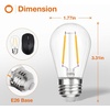 image:imageaddlon LED Replacement Bulbs 1W S14 4 Pack Waterproof E17 Screw Base for Outdoor LED String Lights ShatterproofE264 Count Pack of 12W