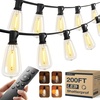 image:imageaddlon 100FT LED Outdoor String Lights with APP Control Waterproof Patio Lights with Shatterproof ST38 Bulbs Dimmable Outside Hanging Light Connectable for Porch Backyard Bristo Garden200FT60 Sockets