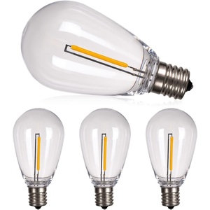 image:imageaddlon LED Replacement Bulbs 1W S14 4 Pack Waterproof E17 Screw Base for Outdoor LED String Lights ShatterproofE174 Count Pack of 11W