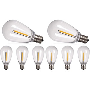 image:imageaddlon LED Replacement Bulbs 1W S14 4 Pack Waterproof E17 Screw Base for Outdoor LED String Lights ShatterproofE174 Count Pack of 21W