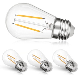 image:imageaddlon LED Replacement Bulbs 1W S14 4 Pack Waterproof E17 Screw Base for Outdoor LED String Lights ShatterproofE264 Count Pack of 12W