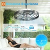 image:imageaddlon 20 Inch Outdoor Ceiling Fans with Lights IP65 Waterproof Plug in Caged Hanging Fan for Gazebo Remote Control 3 CCT 6 Speeds Reversible Outdoor Fan for Patio Pergola PorchGraphite Black