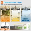 image:imageaddlon 20 Inch Outdoor Ceiling Fans with Lights IP65 Waterproof Plug in Caged Hanging Fan for Gazebo Remote Control 3 CCT 6 Speeds Reversible Outdoor Fan for Patio Pergola PorchGraphite Black