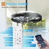 image:imageaddlon 20 Inch Outdoor Ceiling Fans with Lights IP65 Waterproof Plug in Caged Hanging Fan for Gazebo Remote Control 3 CCT 6 Speeds Reversible Outdoor Fan for Patio Pergola PorchGraphite Black