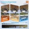 image:imageaddlon 20 Inch Outdoor Ceiling Fans with Lights IP65 Waterproof Plug in Caged Hanging Fan for Gazebo Remote Control 3 CCT 6 Speeds Reversible Outdoor Fan for Patio Pergola PorchBlack Mesh Cage
