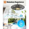 image:imageaddlon 20 Inch Outdoor Ceiling Fans with Lights IP65 Waterproof Plug in Caged Hanging Fan for Gazebo Remote Control 3 CCT 6 Speeds Reversible Outdoor Fan for Patio Pergola PorchMatte Black