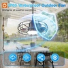image:imageaddlon 20 Inch Outdoor Ceiling Fans with Lights IP65 Waterproof Plug in Caged Hanging Fan for Gazebo Remote Control 3 CCT 6 Speeds Reversible Outdoor Fan for Patio Pergola PorchBronze