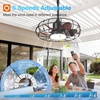 image:imageaddlon 20 Inch Outdoor Ceiling Fans with Lights IP65 Waterproof Plug in Caged Hanging Fan for Gazebo Remote Control 3 CCT 6 Speeds Reversible Outdoor Fan for Patio Pergola PorchBronze