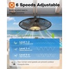 image:imageaddlon 20 Inch Outdoor Ceiling Fans with Lights IP65 Waterproof Plug in Caged Hanging Fan for Gazebo Remote Control 3 CCT 6 Speeds Reversible Outdoor Fan for Patio Pergola PorchMatte Black