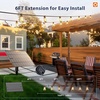 image:imageaddlon 150FT1446 Solar String Lights Outdoor with Remote LongLasting Waterproof Patio Lights Dimmable amp Timable Hanging Solar Light with 45 LED Bulbs for Outside Yard Garden Camping Gazebo1446FT45 Sockets