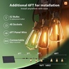 image:imageaddlon 150FT1446 Solar String Lights Outdoor with Remote LongLasting Waterproof Patio Lights Dimmable amp Timable Hanging Solar Light with 45 LED Bulbs for Outside Yard Garden Camping Gazebo966FT48 Sockets